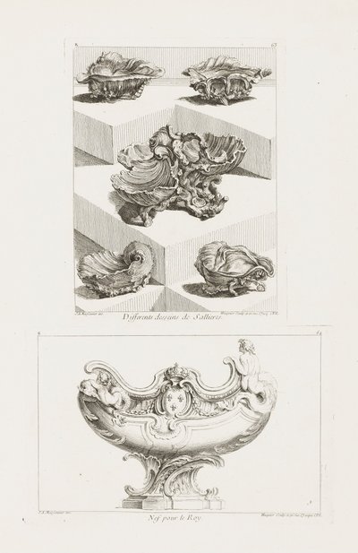 Différents desseins de salières, pl. 63 dans Œuvre de Juste-Aurèle - Juste Aurèle Meissonnier